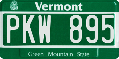 VT license plate PKW895