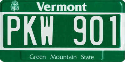 VT license plate PKW901