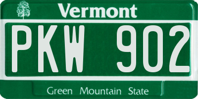 VT license plate PKW902