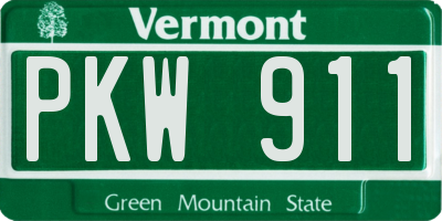 VT license plate PKW911