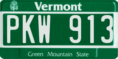 VT license plate PKW913