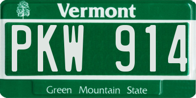VT license plate PKW914