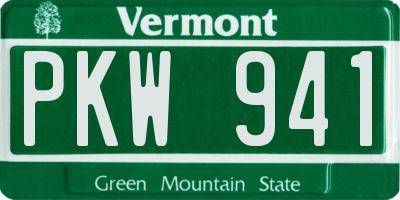 VT license plate PKW941