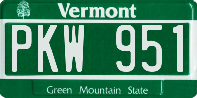 VT license plate PKW951