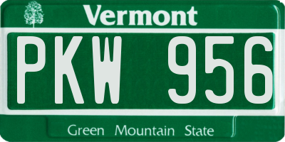 VT license plate PKW956