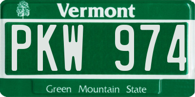 VT license plate PKW974