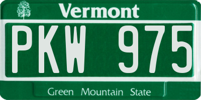 VT license plate PKW975