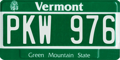VT license plate PKW976