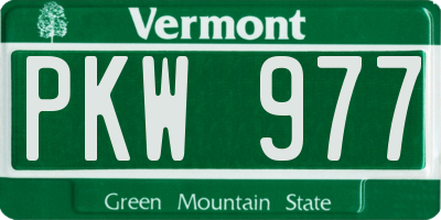 VT license plate PKW977