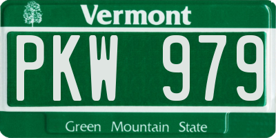 VT license plate PKW979