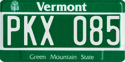 VT license plate PKX085