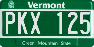 VT license plate PKX125
