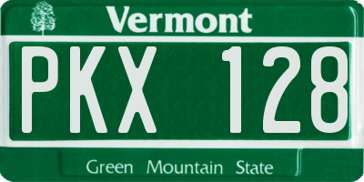 VT license plate PKX128