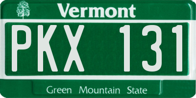 VT license plate PKX131