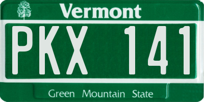 VT license plate PKX141