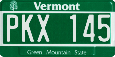 VT license plate PKX145