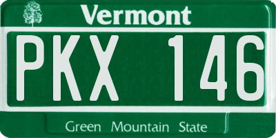 VT license plate PKX146