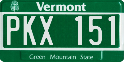 VT license plate PKX151