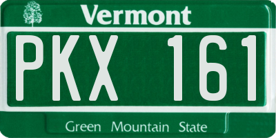VT license plate PKX161