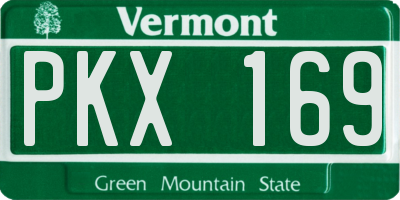 VT license plate PKX169
