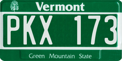 VT license plate PKX173