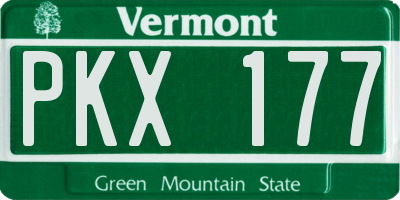 VT license plate PKX177