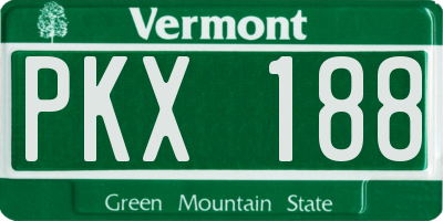 VT license plate PKX188