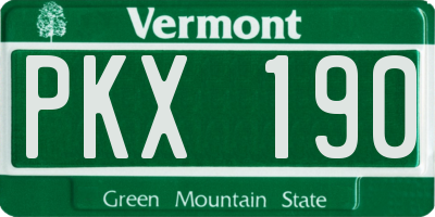 VT license plate PKX190
