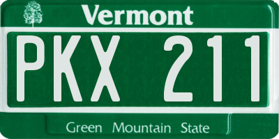 VT license plate PKX211