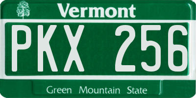 VT license plate PKX256