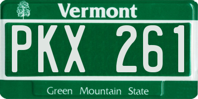 VT license plate PKX261