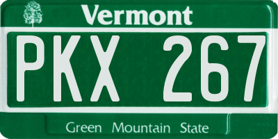 VT license plate PKX267