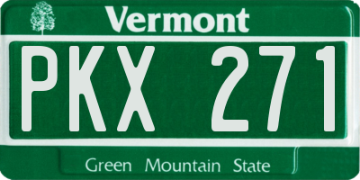 VT license plate PKX271