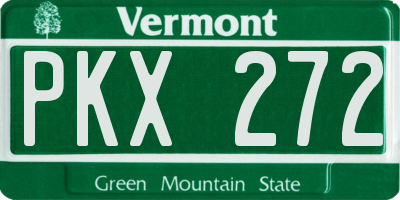 VT license plate PKX272