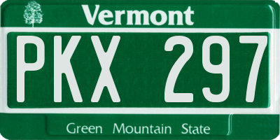 VT license plate PKX297