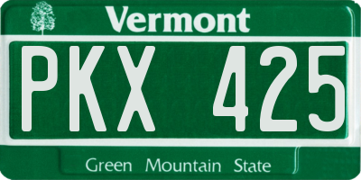 VT license plate PKX425