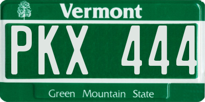 VT license plate PKX444