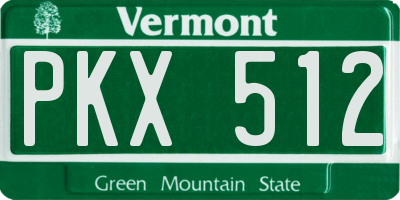 VT license plate PKX512