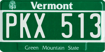 VT license plate PKX513