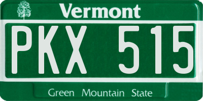 VT license plate PKX515