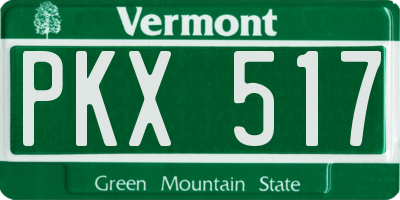 VT license plate PKX517