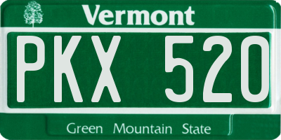 VT license plate PKX520