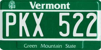 VT license plate PKX522