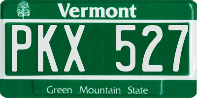 VT license plate PKX527