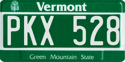VT license plate PKX528
