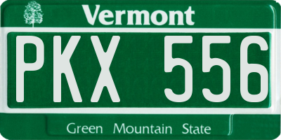 VT license plate PKX556