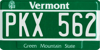 VT license plate PKX562