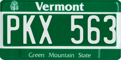 VT license plate PKX563