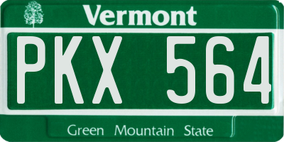 VT license plate PKX564