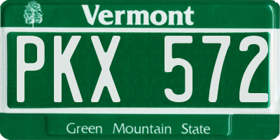 VT license plate PKX572
